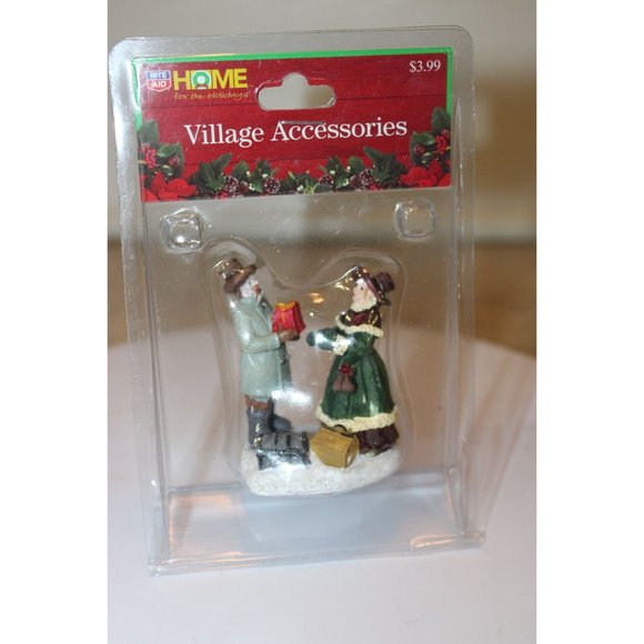 Home for the Holidays - Victorian Man & Woman Exchanging Gifts - Picture 1 of 2